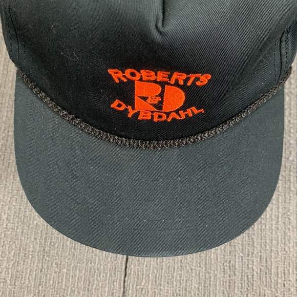 Roberts & Dybdahl Rope Baseball Hat Mens OSFA Black Orange Strapback YoungAn - Picture 4 of 12